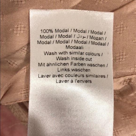 Salmon pink, long sleeved, button-down blouse - Picture 6 of 8